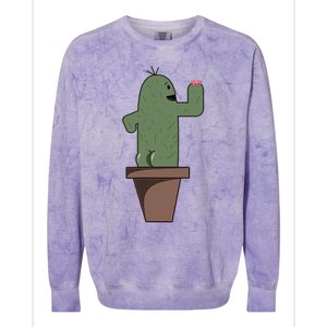 Cute Butt Funny Cartoon Cactus Design Garderner Garden Colorblast Crewneck Sweatshirt