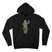 Cute Butt Funny Cartoon Cactus Design Garderner Garden Hoodie