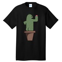 Cute Butt Funny Cartoon Cactus Design Garderner Garden Tall T-Shirt