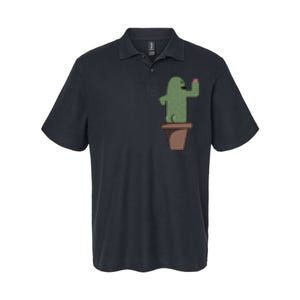 Cute Butt Funny Cartoon Cactus Design Garderner Garden Softstyle Adult Sport Polo