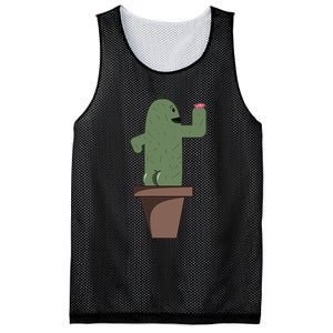 Cute Butt Funny Cartoon Cactus Design Garderner Garden Mesh Reversible Basketball Jersey Tank