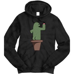 Cute Butt Funny Cartoon Cactus Design Garderner Garden Tie Dye Hoodie