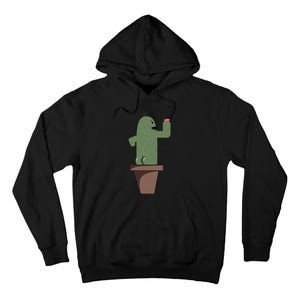 Cute Butt Funny Cartoon Cactus Design Garderner Garden Tall Hoodie