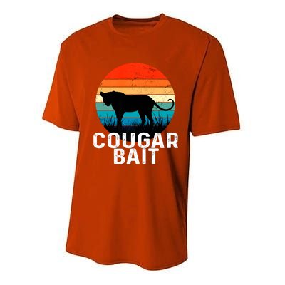 Cougar Bait Funny Dating Humor Sugar Momma Retro Animal Performance Sprint T-Shirt