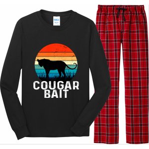 Cougar Bait Funny Dating Humor Sugar Momma Retro Animal Long Sleeve Pajama Set