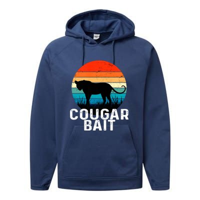 Cougar Bait Funny Dating Humor Sugar Momma Retro Animal Performance Fleece Hoodie