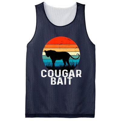 Cougar Bait Funny Dating Humor Sugar Momma Retro Animal Mesh Reversible Basketball Jersey Tank