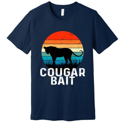 Cougar Bait Funny Dating Humor Sugar Momma Retro Animal Premium T-Shirt