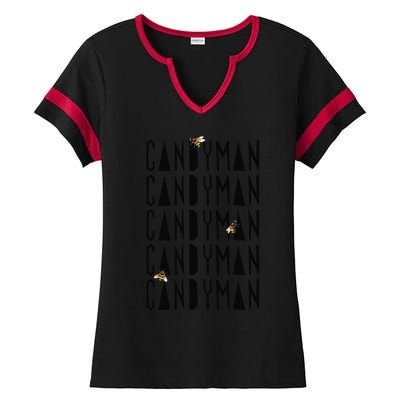 Candyman Bees Funny Urban Legend Scary Halloween Ladies Halftime Notch Neck Tee