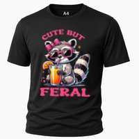 Cute But Feral Raccoon Gift Cooling Performance Crew T-Shirt