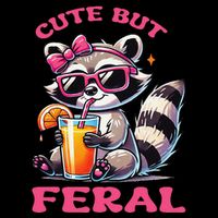 Cute But Feral Raccoon Gift Cooling Performance Crew T-Shirt