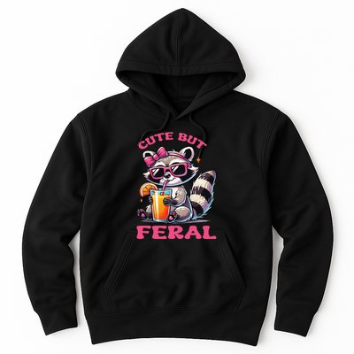 Cute But Feral Raccoon Gift Hoodie