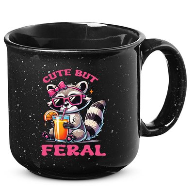 Cute But Feral Raccoon Gift 15oz Campfire Ceramic Mug