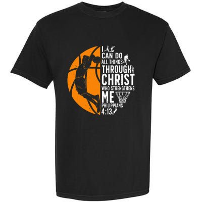 Cool Basketball For  Bible Verse Christian Player Garment-Dyed Heavyweight T-Shirt