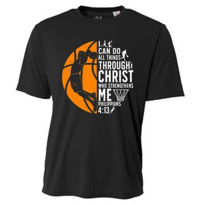 Cool Basketball For  Bible Verse Christian Player Cooling Performance Crew T-Shirt