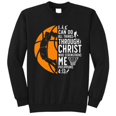 Cool Basketball For  Bible Verse Christian Player Sweatshirt