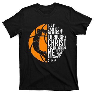 Cool Basketball For  Bible Verse Christian Player T-Shirt