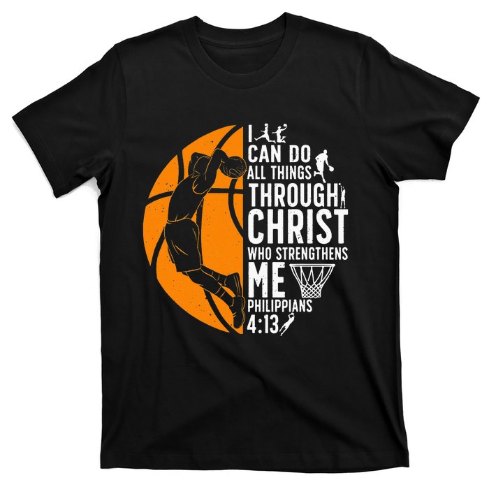 Cool Basketball For  Bible Verse Christian Player T-Shirt