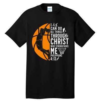 Cool Basketball For  Bible Verse Christian Player Tall T-Shirt