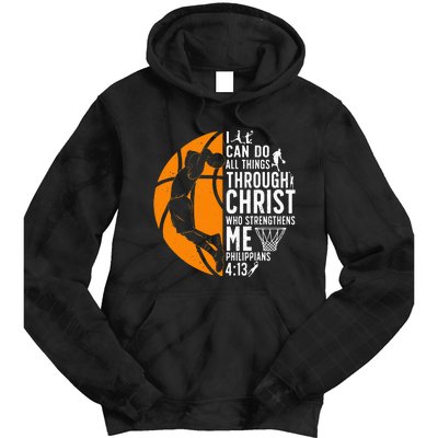 Cool Basketball For  Bible Verse Christian Player Tie Dye Hoodie