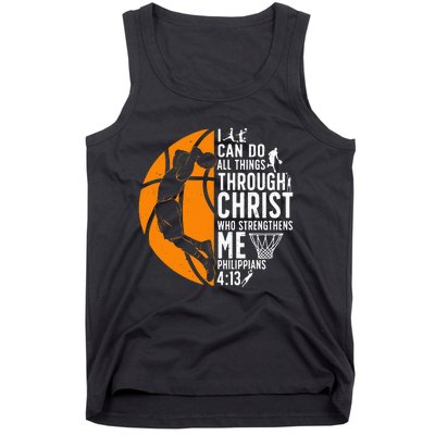 Cool Basketball For  Bible Verse Christian Player Tank Top