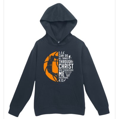 Cool Basketball For  Bible Verse Christian Player Urban Pullover Hoodie