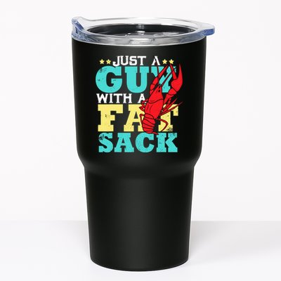 Crawfish Boil Funny Just A Guy With A Fat Sack Crawfish Tumbler