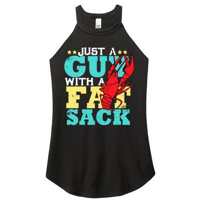 Crawfish Boil Funny Just A Guy With A Fat Sack Crawfish Women's Perfect Tri Rocker Tank