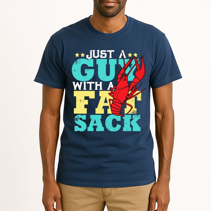 Crawfish Boil Funny Just A Guy With A Fat Sack Crawfish Tall T-Shirt