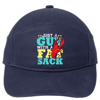 Crawfish Boil Funny Just A Guy With A Fat Sack Crawfish 7-Panel Snapback Hat