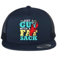 Crawfish Boil Funny Just A Guy With A Fat Sack Crawfish Flatbill Hat
