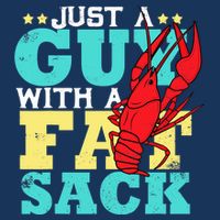 Crawfish Boil Funny Just A Guy With A Fat Sack Crawfish Flatbill Hat
