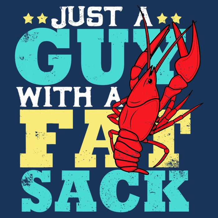 Crawfish Boil Funny Just A Guy With A Fat Sack Crawfish Flatbill Hat