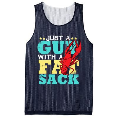Crawfish Boil Funny Just A Guy With A Fat Sack Crawfish Mesh Reversible Basketball Jersey Tank
