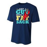 Crawfish Boil Funny Just A Guy With A Fat Sack Crawfish Youth Performance Sprint T-Shirt