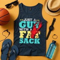 Crawfish Boil Funny Just A Guy With A Fat Sack Crawfish Tank Top