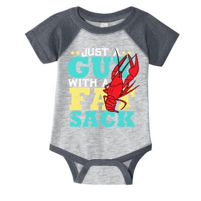 Crawfish Boil Funny Just A Guy With A Fat Sack Crawfish Infant Baby Jersey Bodysuit