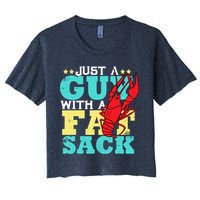 Crawfish Boil Funny Just A Guy With A Fat Sack Crawfish Crop Top