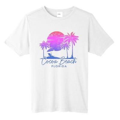 Cocoa Beach Florida Fl Surf Vintage Sunset Surfer Retro Tall Fusion ChromaSoft Performance T-Shirt