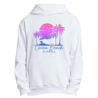 Cocoa Beach Florida Fl Surf Vintage Sunset Surfer Retro Urban Pullover Hoodie