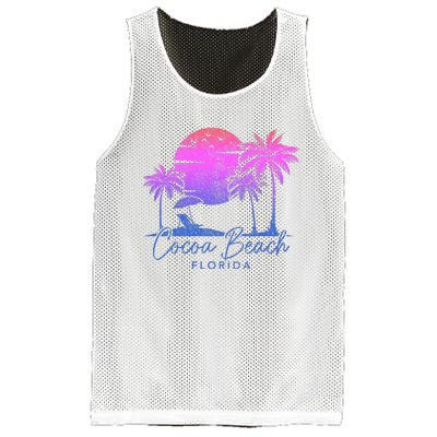 Cocoa Beach Florida Fl Surf Vintage Sunset Surfer Retro Mesh Reversible Basketball Jersey Tank