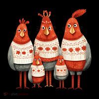 Christmas Bird Family Matching Outfit Flexfit Unipanel Trucker Cap