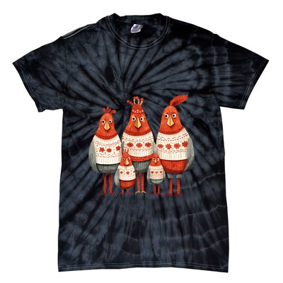 Christmas Bird Family Matching Outfit Tie-Dye T-Shirt