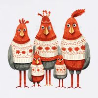 Christmas Bird Family Matching Outfit Cooling Performance Long Sleeve Crew