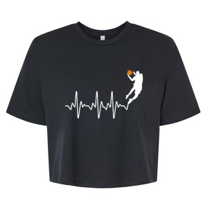 Cute Basketball For Men Women Player Coach Basketball Lovers Bella+Canvas Jersey Crop Tee