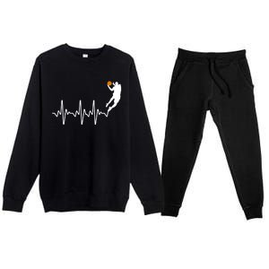 Cute Basketball For Men Women Player Coach Basketball Lovers Premium Crewneck Sweatsuit Set