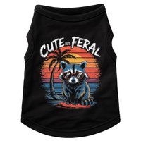 Cute But Feral Funny Colorful Racoon With Sunglasses Raccoon Doggie Tank