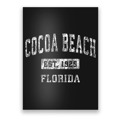 Cocoa Beach Florida Fl Vintage Established Poster