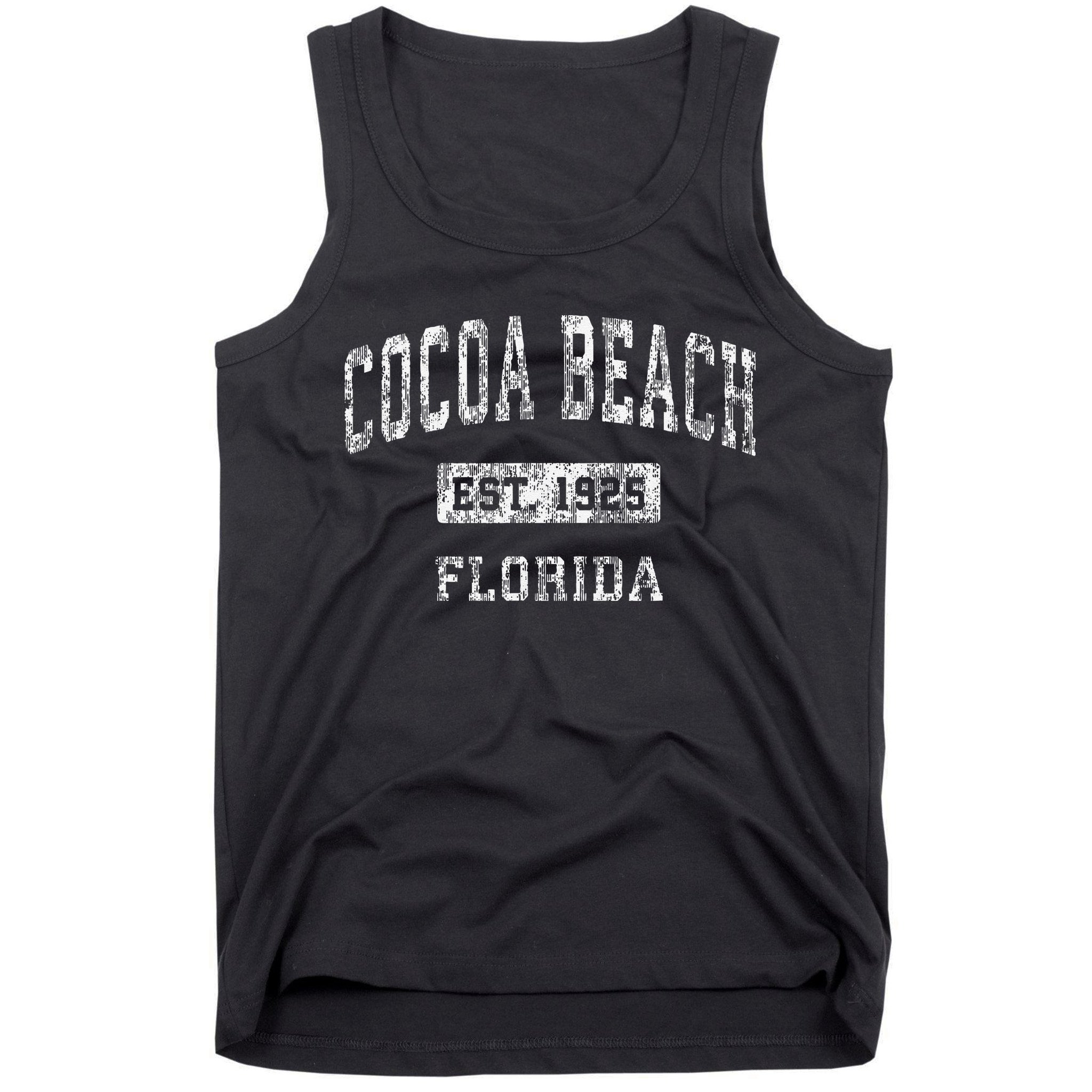 Cocoa Beach Florida Fl Vintage Established Tank Top