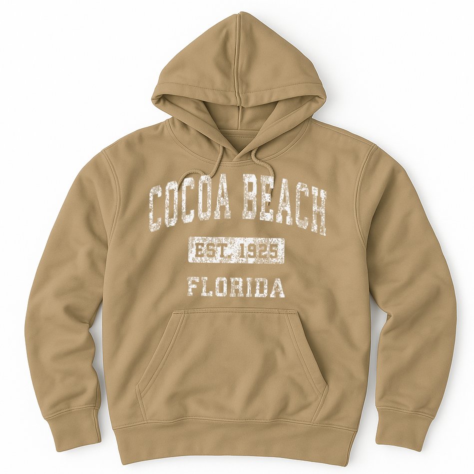 Cocoa Beach Florida Fl Vintage Established Hoodie